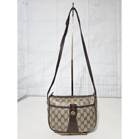 Gucci Handbags - Authentic Gucci Brown GG Supreme Web Crossbody Bag Beige Dark brown